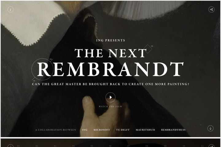 The Next Rembrandt website preview